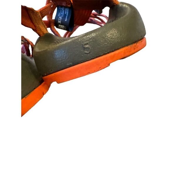 Chaco Girls Orange Strappy Sport Sandals Size 5 - Picture 6 of 7